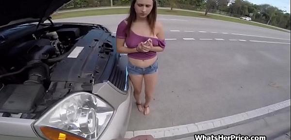  Solving car problems with pussy and big boobs